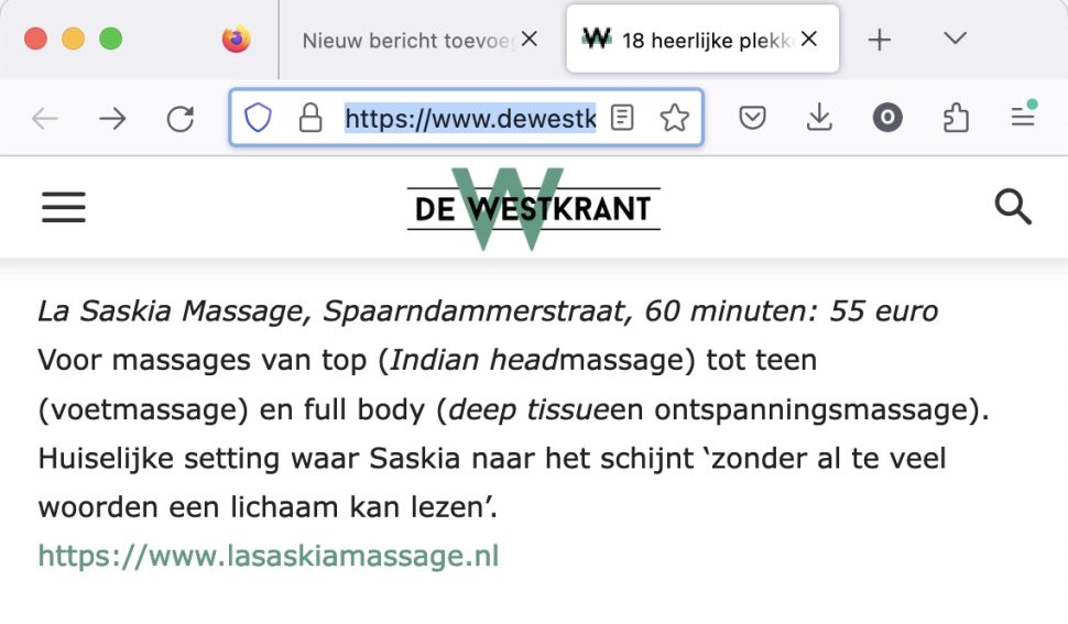 Massage salons in Amsterdam